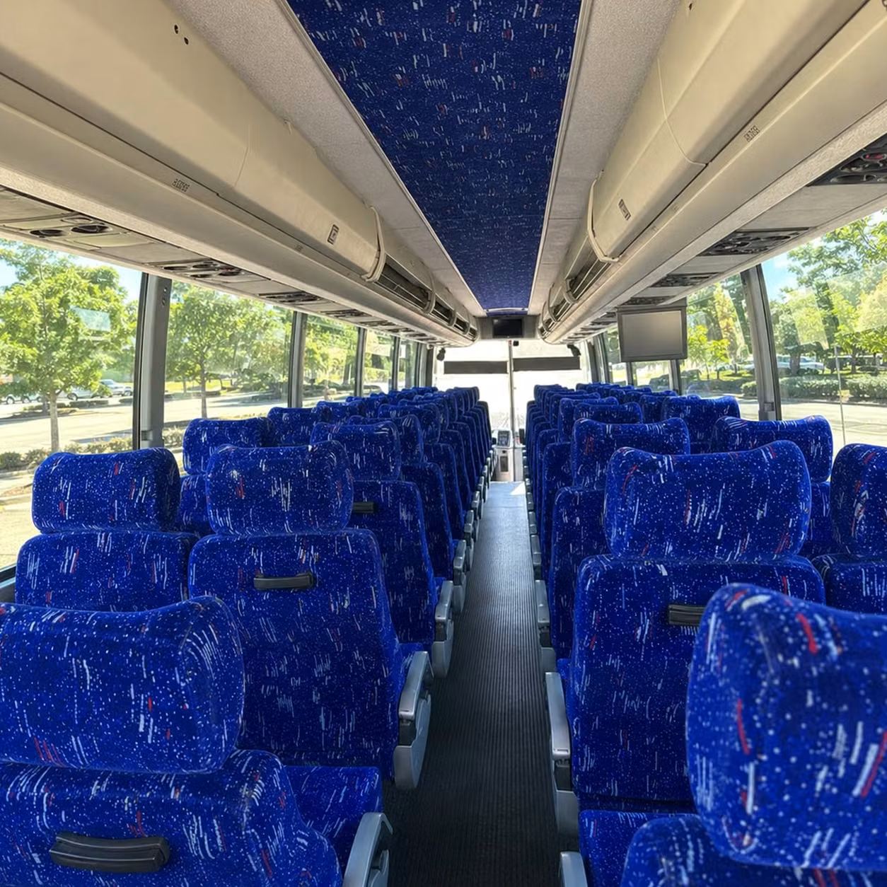 buffalo charter bus rental interior