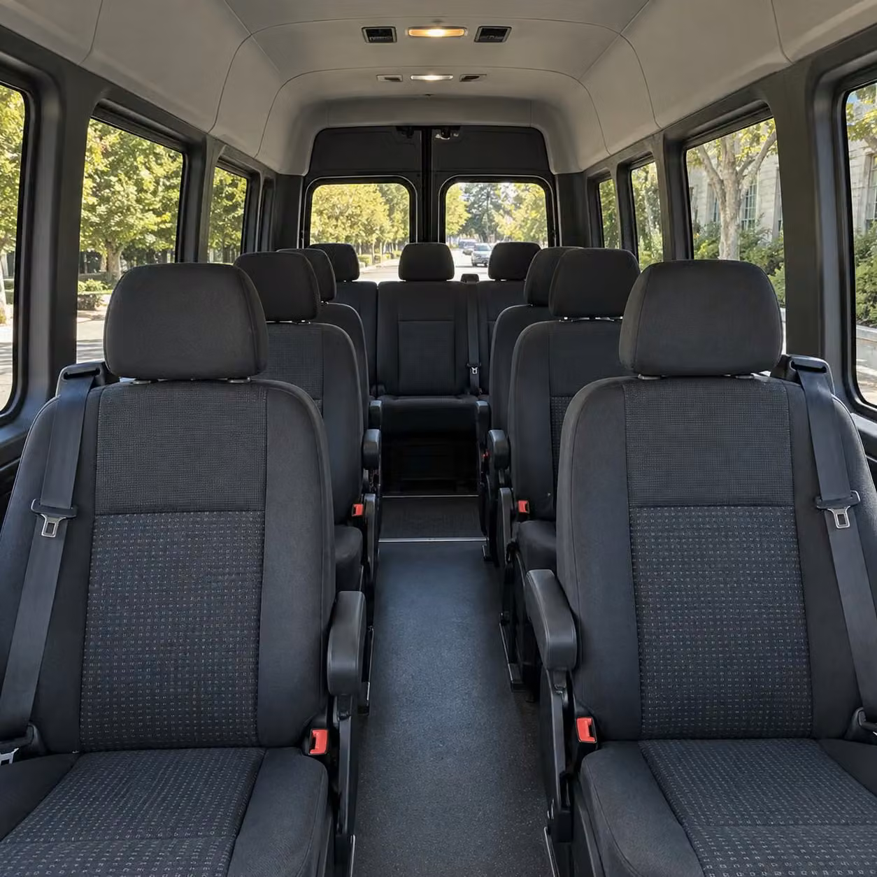 sprinter van with driver inside